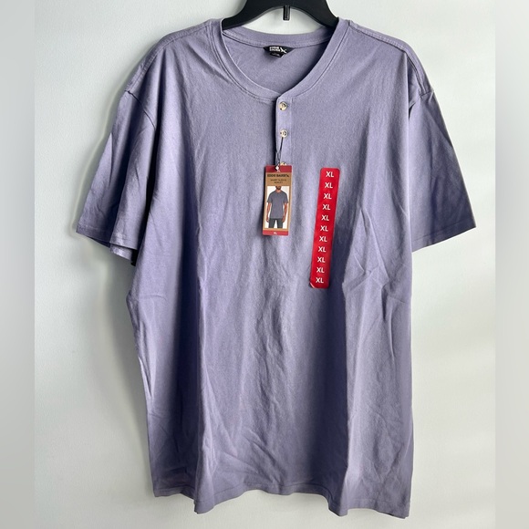 Eddie Bauer Men's Short Sleeve Henley Purple Size XL - Picture 1 of 6